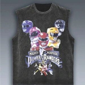 Mighty Morphin Power Rangers 2XL Sleeveless Top - Black